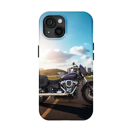 Harley Davidson Cruiser Motorcycle City Skyline