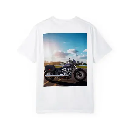 Harley Davidson Cruiser Motorcycle City Skyline