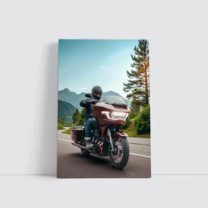 Harley Davidson Touring Motorcycle Mountain Road Ride