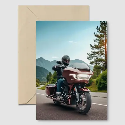 Harley Davidson Touring Motorcycle Mountain Road Ride