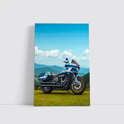 Harley Davidson Low Rider Blue Mountains Background