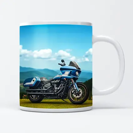 Harley Davidson Low Rider Blue Mountains Background
