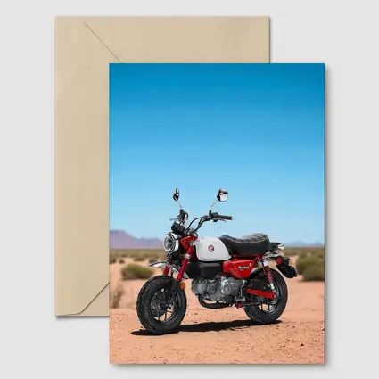 Honda Monkey Bike Desert Landscape