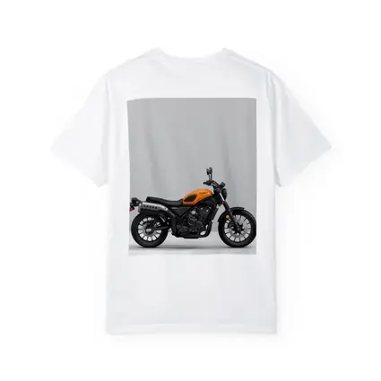 Honda Scrambler Motorcycle Orange on Gray