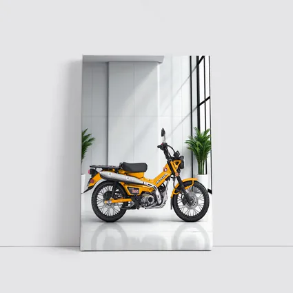 Honda Trail CT125 Orange Motorcycle White Studio