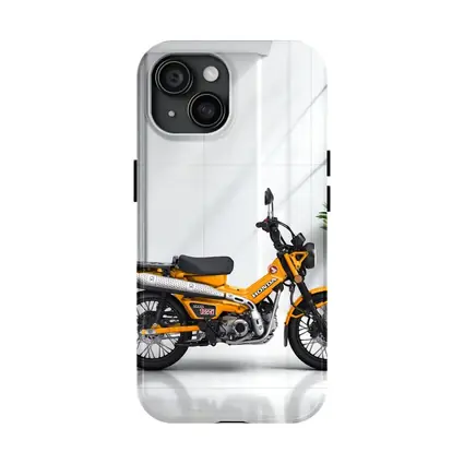 Honda Trail CT125 Orange Motorcycle White Studio