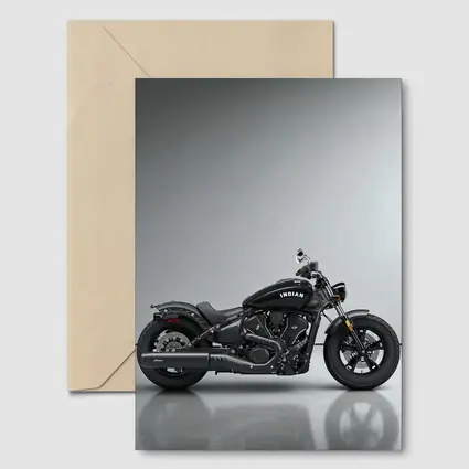 Indian Scout Bobber Black Motorcycle Studio