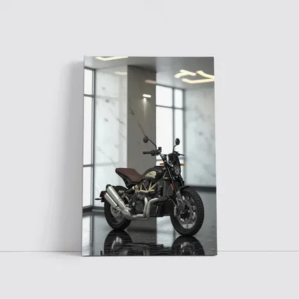 Indian Motorcycle Dark Interior Marble Showroom