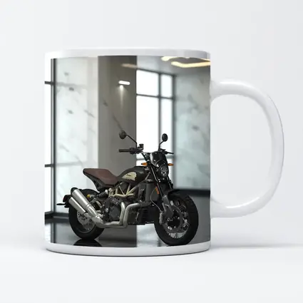 Indian Motorcycle Dark Interior Marble Showroom
