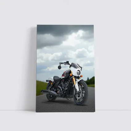Indian Motorcycle Cafe Racer Stormy Road