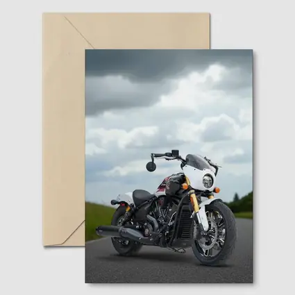 Indian Motorcycle Cafe Racer Stormy Road