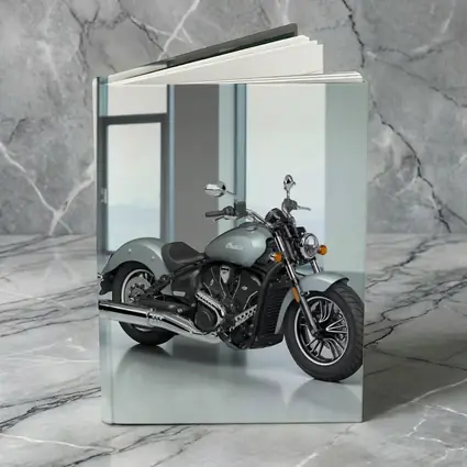 Indian Motorcycle Silver Cruiser Minimalist Studio