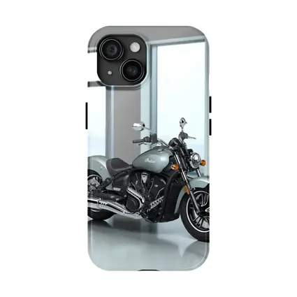 Indian Motorcycle Silver Cruiser Minimalist Studio
