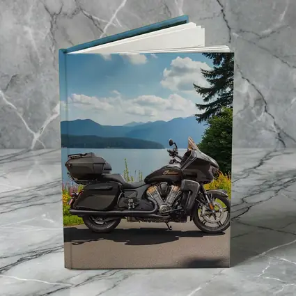 Indian Motorcycle Lakeside Mountain Landscape