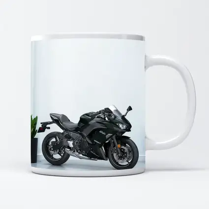 Kawasaki Ninja Sport Bike White Studio