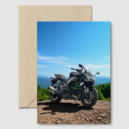 Kawasaki Sport Bike Mountain Overlook View