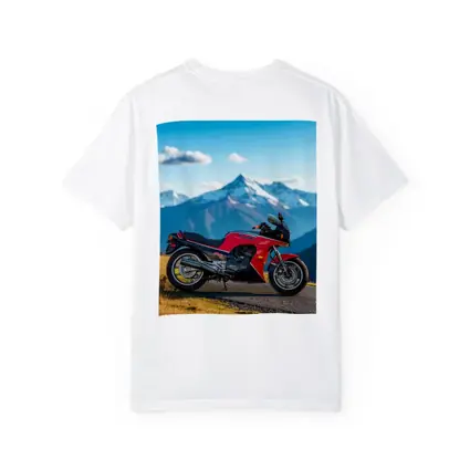 Kawasaki Sport Bike Red Mountain Backdrop