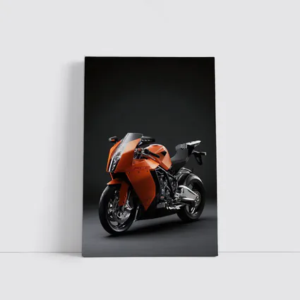 KTM RC8 Superbike Against Dark Studio Background
