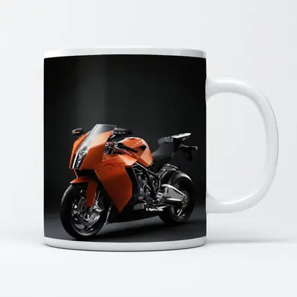 KTM RC8 Superbike Against Dark Studio Background