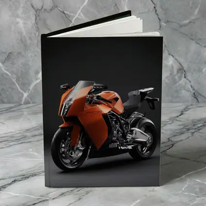 KTM RC8 Superbike Against Dark Studio Background