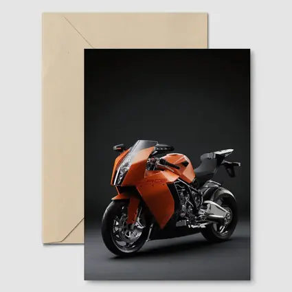 KTM RC8 Superbike Against Dark Studio Background