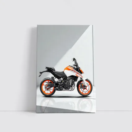 KTM Duke Motorcycle White Orange Studio