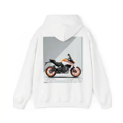 KTM Duke Motorcycle White Orange Studio
