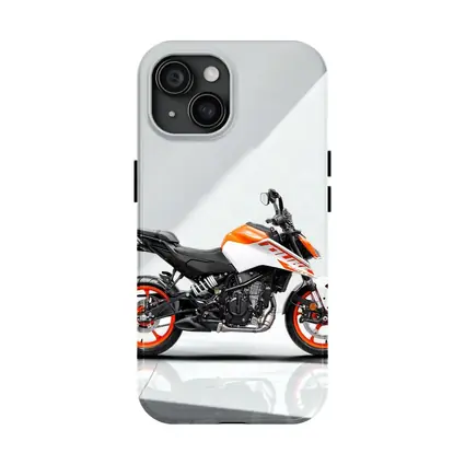 KTM Duke Motorcycle White Orange Studio