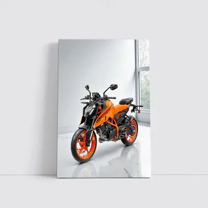 KTM Duke Orange Motorcycle Studio White Background