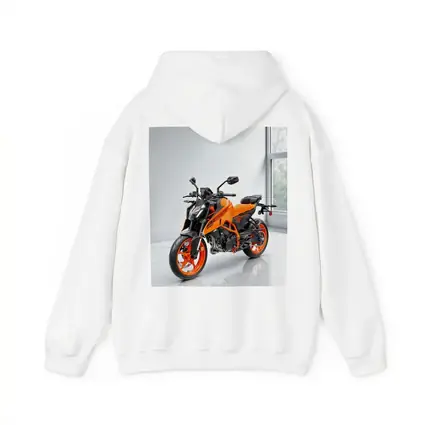 KTM Duke Orange Motorcycle Studio White Background