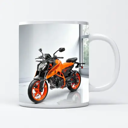 KTM Duke Orange Motorcycle Studio White Background
