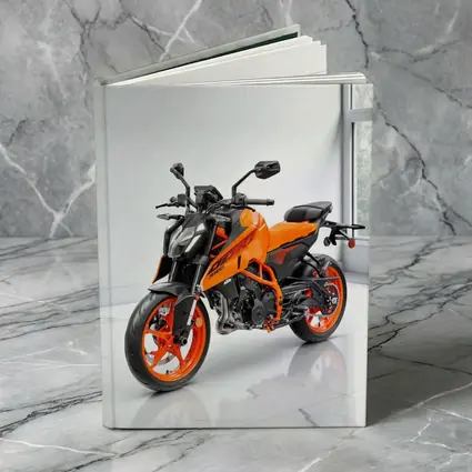 KTM Duke Orange Motorcycle Studio White Background