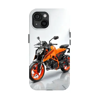 KTM Duke Orange Motorcycle Studio White Background