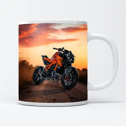 KTM Naked Bike Orange Sunset Road
