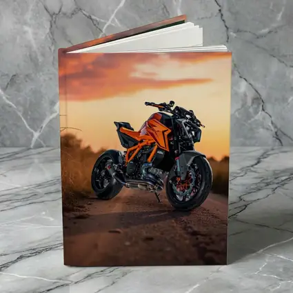 KTM Naked Bike Orange Sunset Road