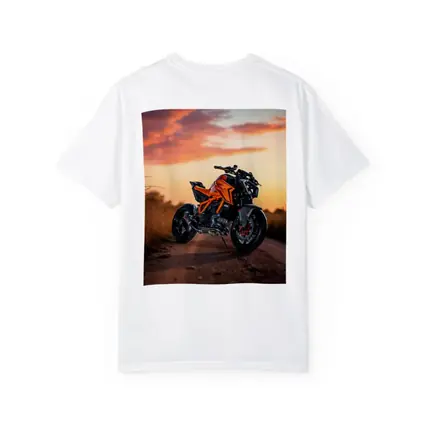 KTM Naked Bike Orange Sunset Road