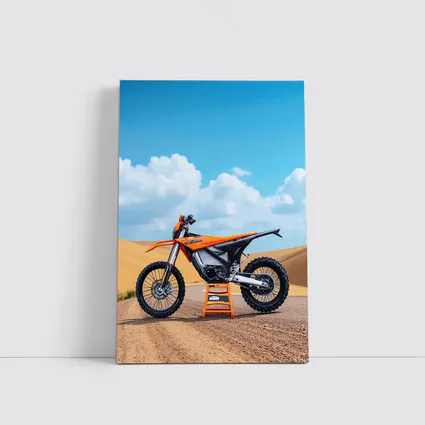 KTM Dirt Bike Orange Desert Sand Dunes