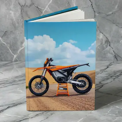 KTM Dirt Bike Orange Desert Sand Dunes