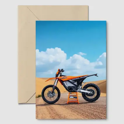 KTM Dirt Bike Orange Desert Sand Dunes