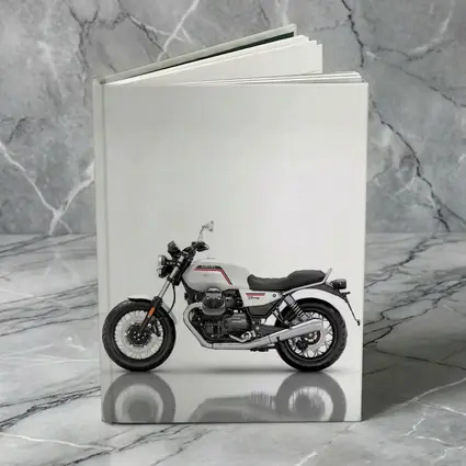 Moto Guzzi V7 White Studio Motorcycle