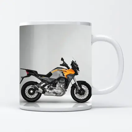 Moto Guzzi Stelvio Adventure Bike Gray Background