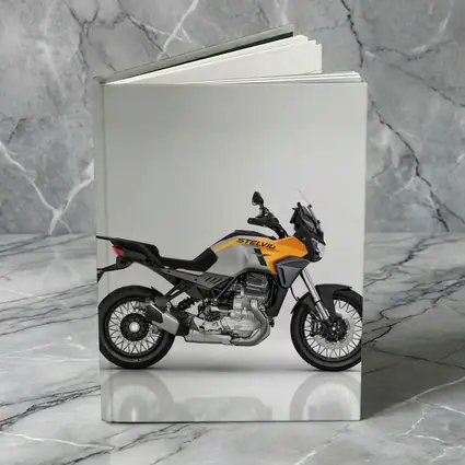 Moto Guzzi Stelvio Adventure Bike Gray Background