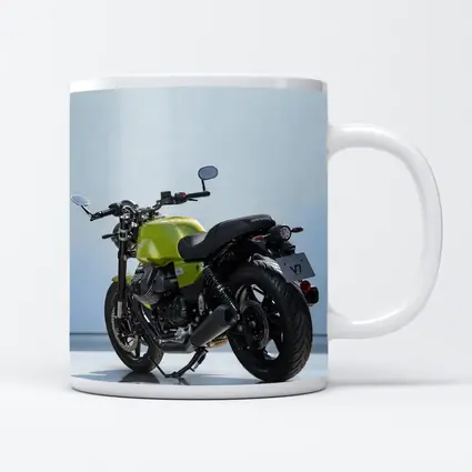 Moto Guzzi V7 Green Motorcycle Studio Shot