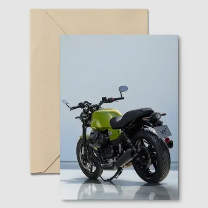 Moto Guzzi V7 Green Motorcycle Studio Shot