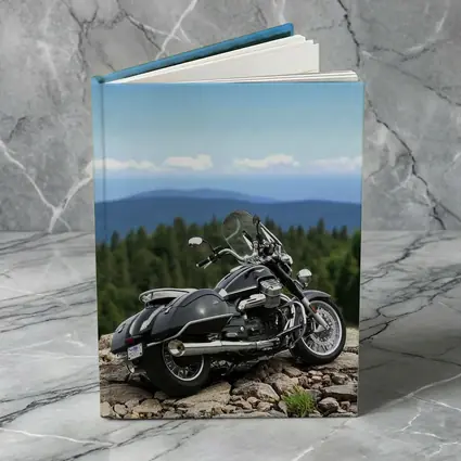 Moto Guzzi Cruiser Motorcycle Mountain Overlook