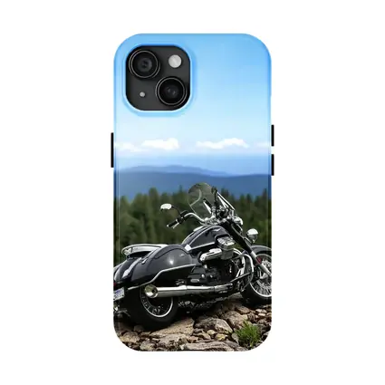 Moto Guzzi Cruiser Motorcycle Mountain Overlook