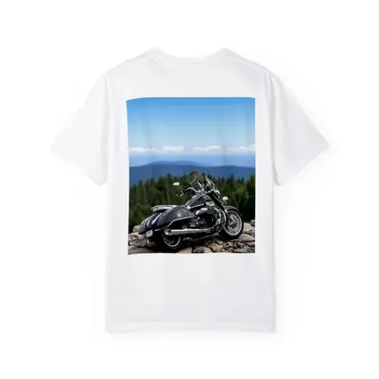 Moto Guzzi Cruiser Motorcycle Mountain Overlook