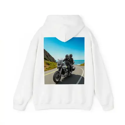 Adventure Motorcycle Duo Riding Coastal Road