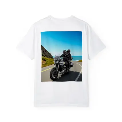 Adventure Motorcycle Duo Riding Coastal Road