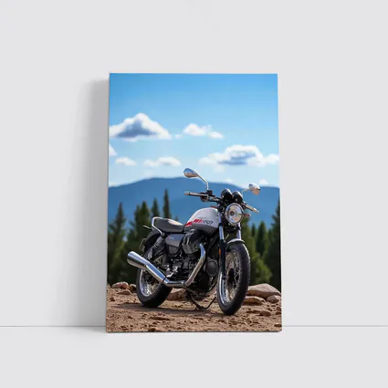 Moto Guzzi V7 Motorcycle Mountain Landscape